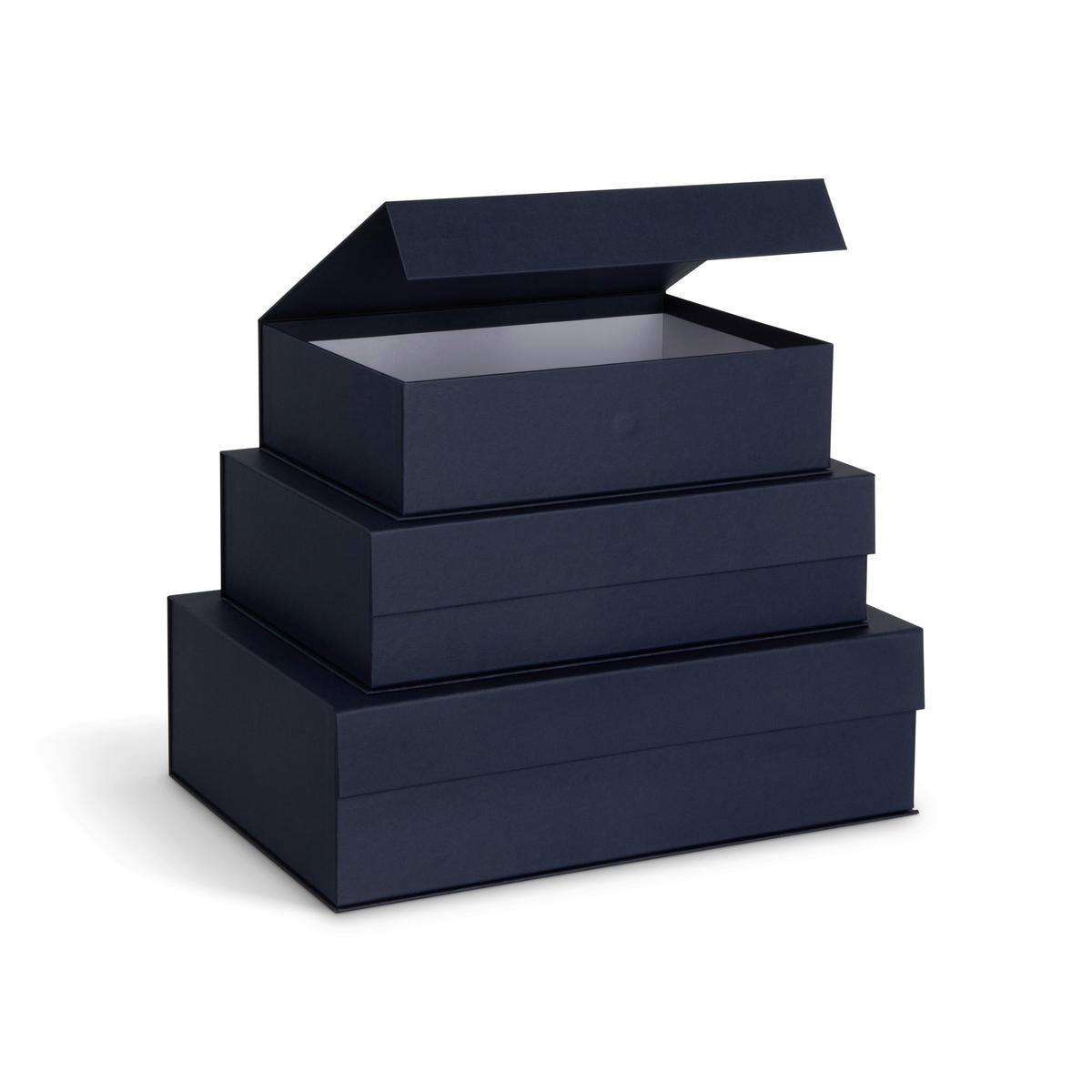 AUFBEWAHRUNGSBOX    23/31.5/9 cm  - Dunkelblau, Basics, Karton/Papier (23/31.5/9cm)