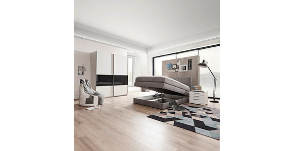 BOXSPRINGBETT 140/200 cm in Grau - Schwarz/Grau, Design, Kunststoff/Textil (140/200cm) - Xora