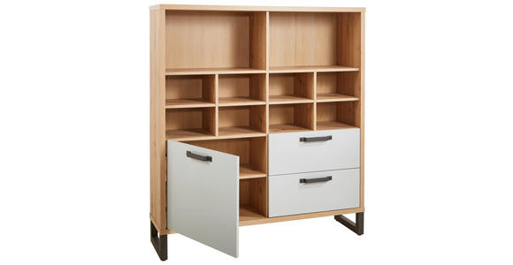 HIGHBOARD  in 131,6/147,2/35 cm  - Dunkelgrau/Eiche Artisan, MODERN, Holzwerkstoff/Metall (131,6/147,2/35cm) - Xora
