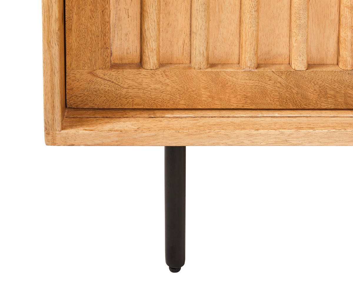 SIDEBOARD  in 122/60/30 cm  - Eichefarben/Schwarz, Trend, Holz/Metall (122/60/30cm) - Livetastic