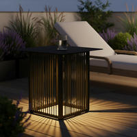 POMOĆNI STOČIĆ ZA BAŠTU 55/47/55 cm  - crna, Moderno, metal/plastika (55/47/55cm) - Bessagi Garden