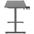SCHREIBTISCH 120/60/70-115 cm Schwarz elektrisch höhenverstellbar  - Schwarz, Design, Holzwerkstoff/Kunststoff (120/60/70-115cm) - Novel