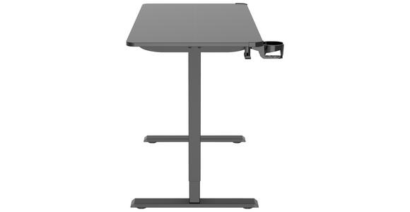SCHREIBTISCH 120/60/70-115 cm Schwarz elektrisch höhenverstellbar  - Schwarz, Design, Holzwerkstoff/Kunststoff (120/60/70-115cm) - Novel