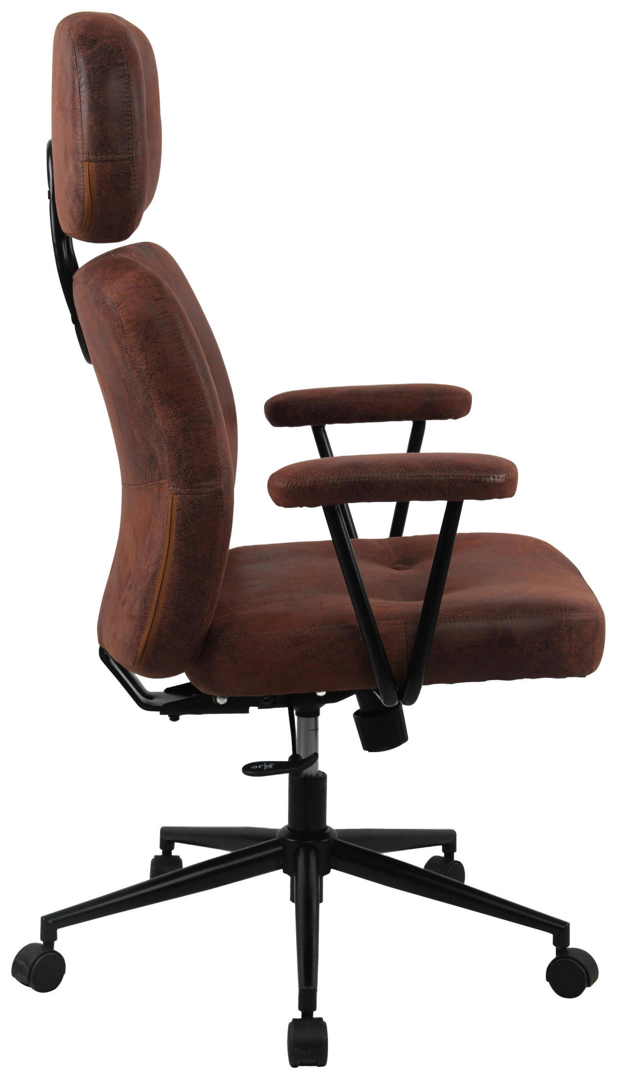 CHEFSESSEL  in Webstoff Braun  - Schwarz/Braun, MODERN, Kunststoff/Textil (70/110/120/56cm) - Livetastic