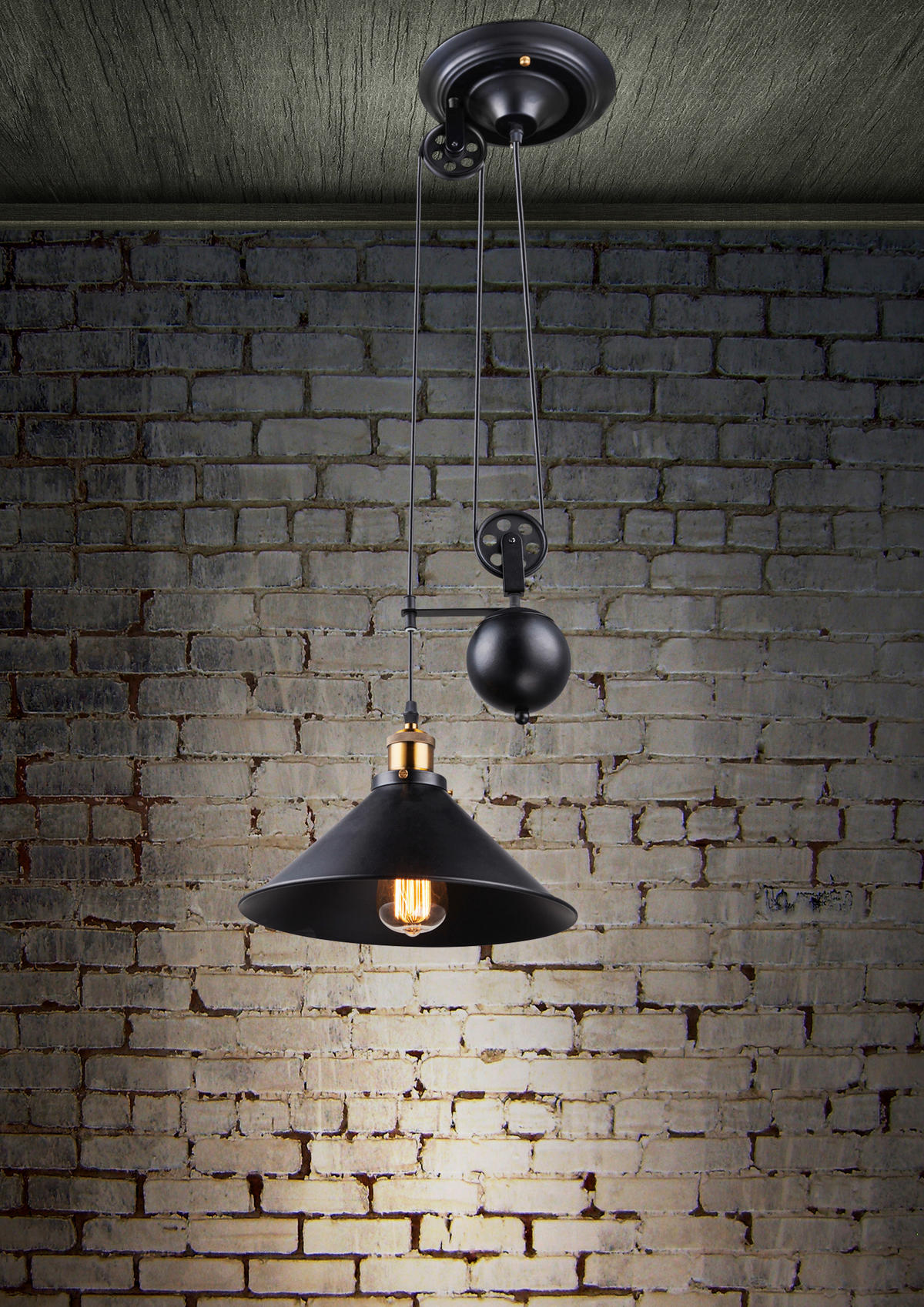 LUSTRĂ 30/90-180 cm  - negru, Lifestyle, metal (30/90-180cm)