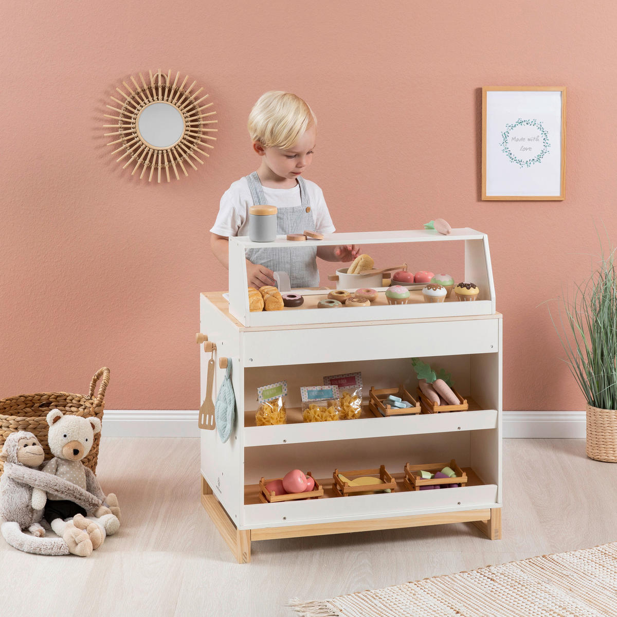 KINDERKÜCHE PRUNUS  - Naturfarben/Weiß, Basics, Holz/Holzwerkstoff (62/46/67cm) - MUSTERKIND