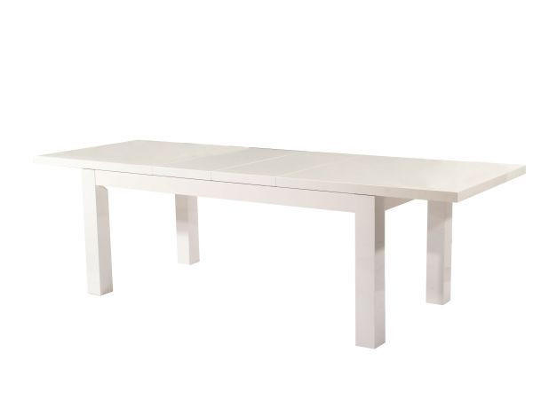 JEDILNA MIZA, bela - bela, Design, leseni material (180/256/90/76cm) - Xora
