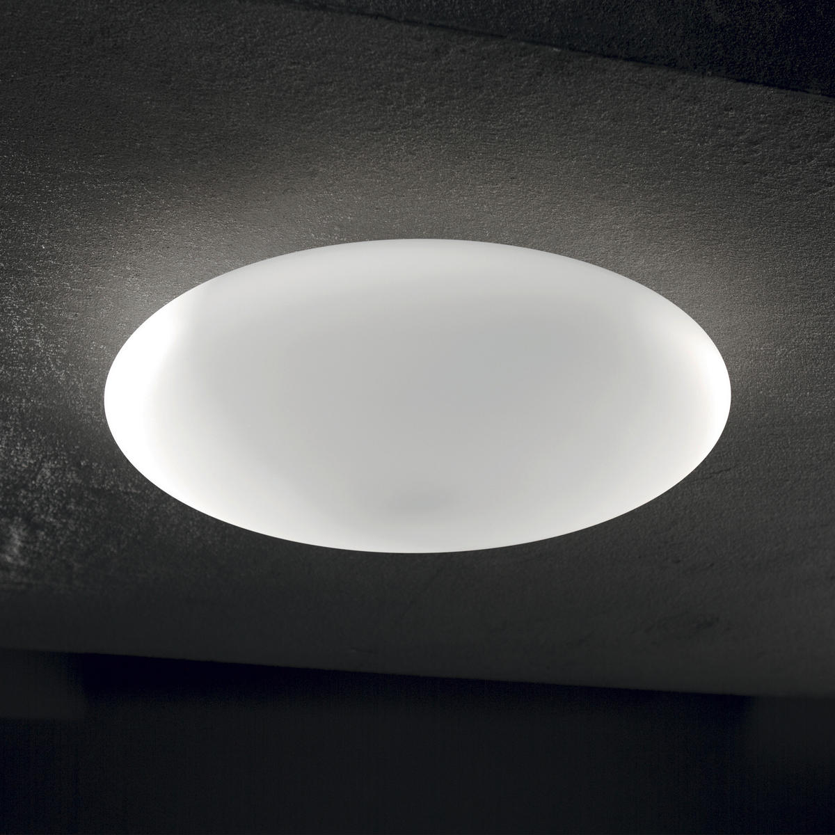 DECKENLEUCHTE  50/12 cm    - Weiß, Basics, Glas (50/12cm) - Ideal Lux