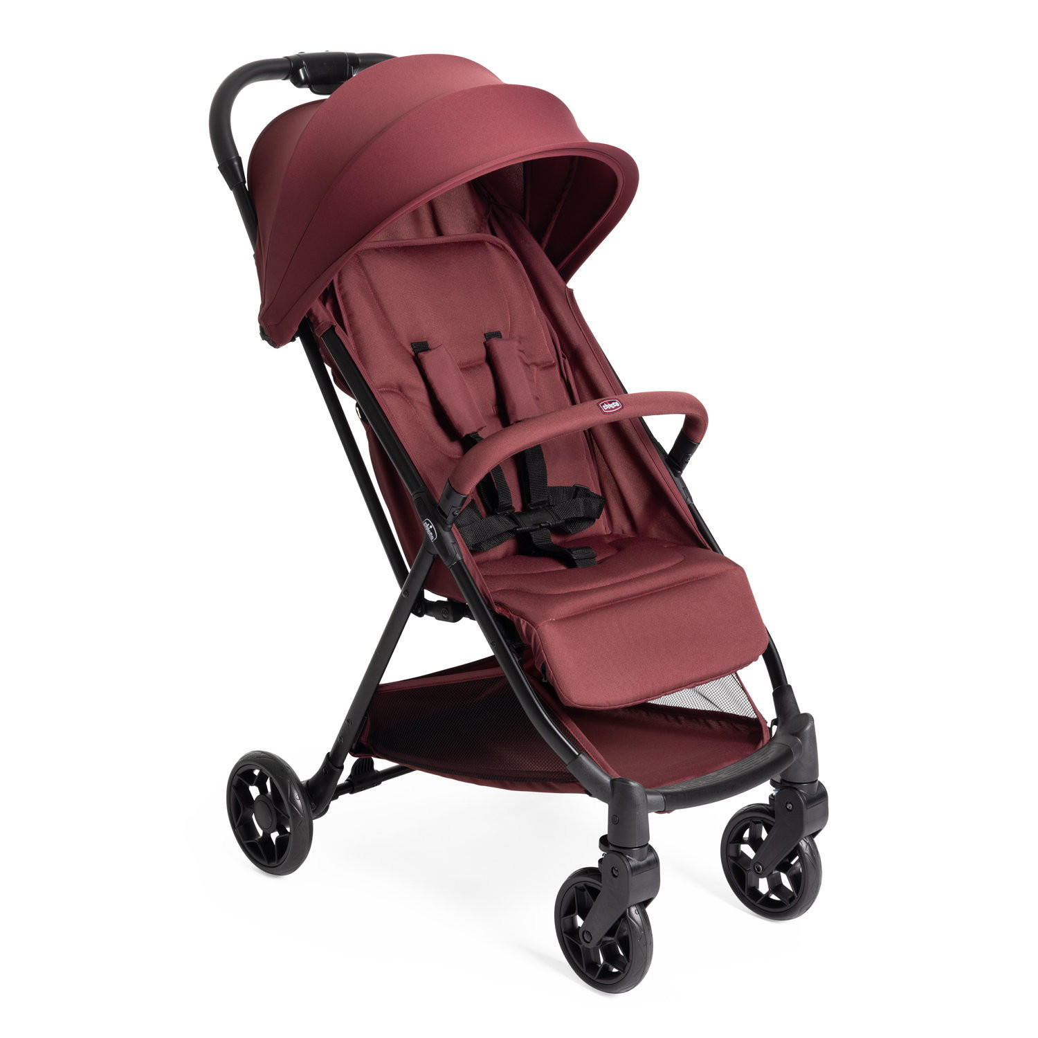 BUGGY Urbino  - Bordeaux/Dunkelrot, Basics, Textil/Metall (53/103/80cm) - Chicco