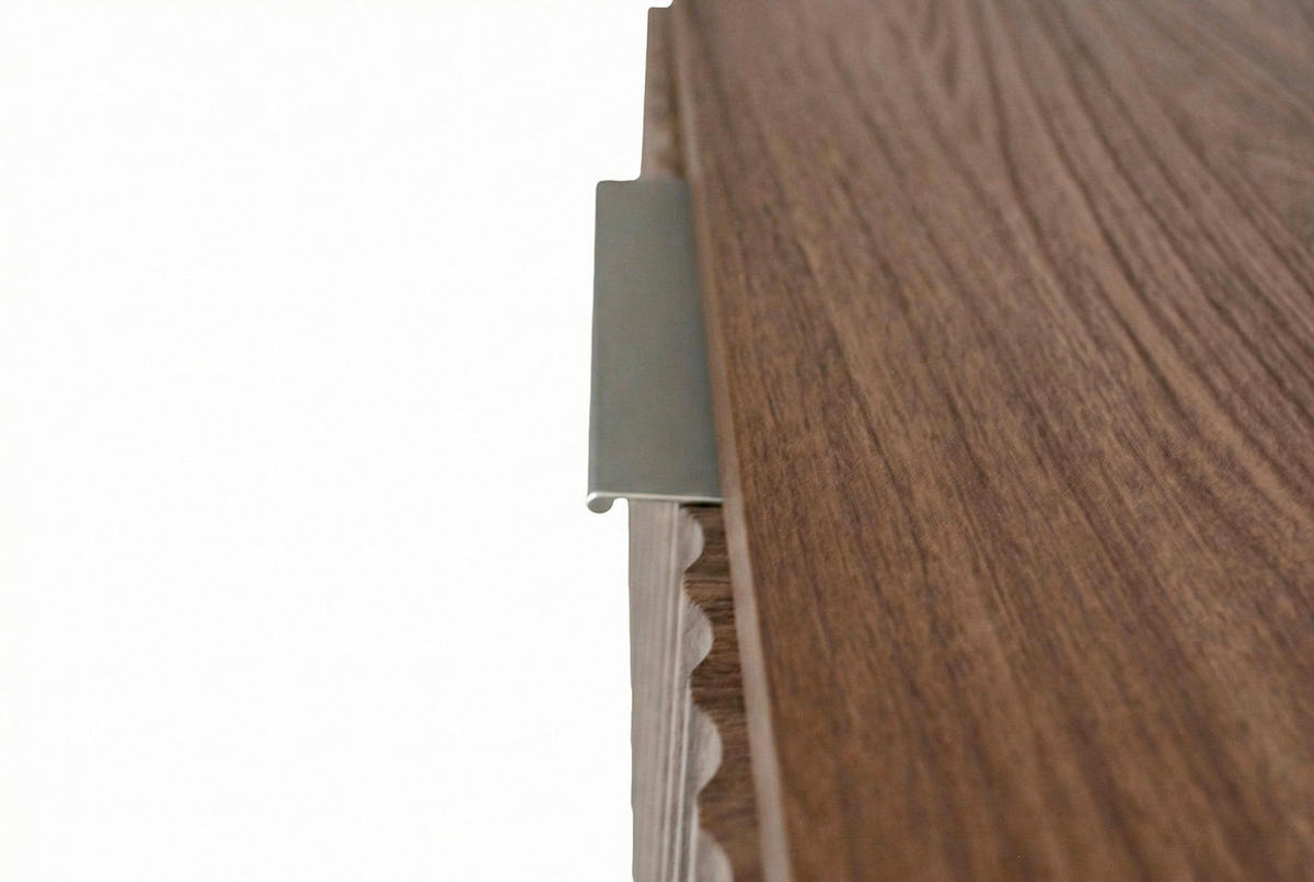 COUCHTISCH in Holzwerkstoff 110/55/44 cm  - Silberfarben/Walnussfarben, MODERN, Holzwerkstoff/Metall (110/55/44cm) - MID.YOU