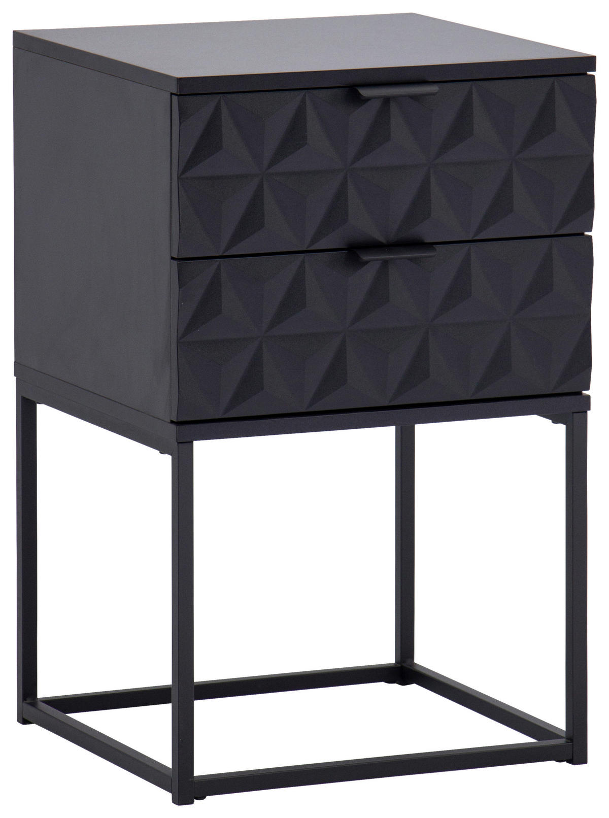 NACHTSCHRANK 42,5/67/38,5 cm  - Schwarz, KONVENTIONELL, Holzwerkstoff/Metall (42,5/67/38,5cm) - Boxxx