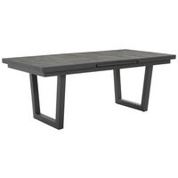 GARTENTISCH 200/260/100/77 cm Metall, Keramik rechteckig  - Dunkelgrau/Anthrazit, MODERN, Keramik/Metall (200/260/100/77cm) - Ambia Garden