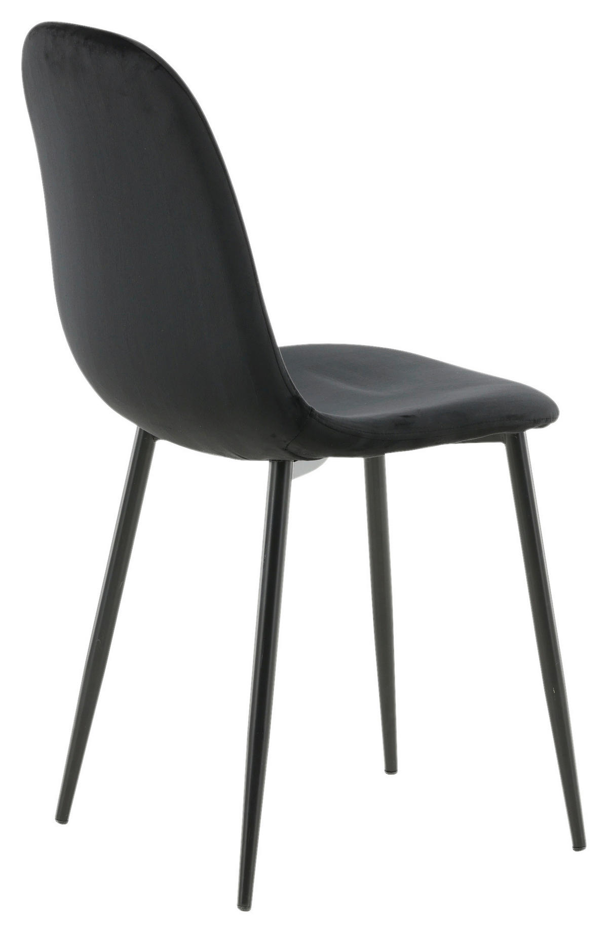STOLSET 2 styck stål sammet  - svart, Design, metall/textil (44/88/53cm) - Livetastic