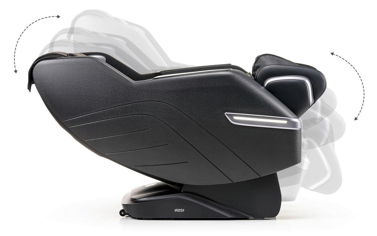 MASSAGESESSEL  mit Lederlook Schwarz integrierte Lautsprecher, Relaxfunktion, Liegefunktion, Netzbetrieb, Massagefunktion, Herz-Waage-Funktion, abwischbar, Bluetooth-Lautsprecher, Rückenlehne in S-Form  - Schwarz, KONVENTIONELL, Kunststoff/Textil (76/115/155-168cm) - Welnova