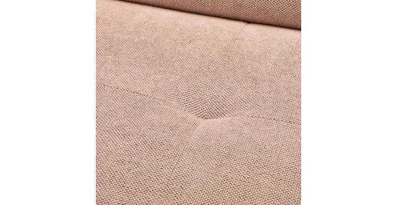 ECKSOFA in Webstoff Altrosa  - Schwarz/Altrosa, Design, Textil/Metall (280/235cm) - Hom`in