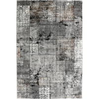 TKANÝ KOBEREC, 200/290 cm, sivá, čierna - čierna/sivá, Design, textil (200/290cm) - Novel