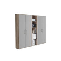 AKTENSCHRANK Eichefarben, Hellgrau  - Eichefarben/Hellgrau, MODERN, Holzwerkstoff (212,9/185,6/33cm) - MID.YOU