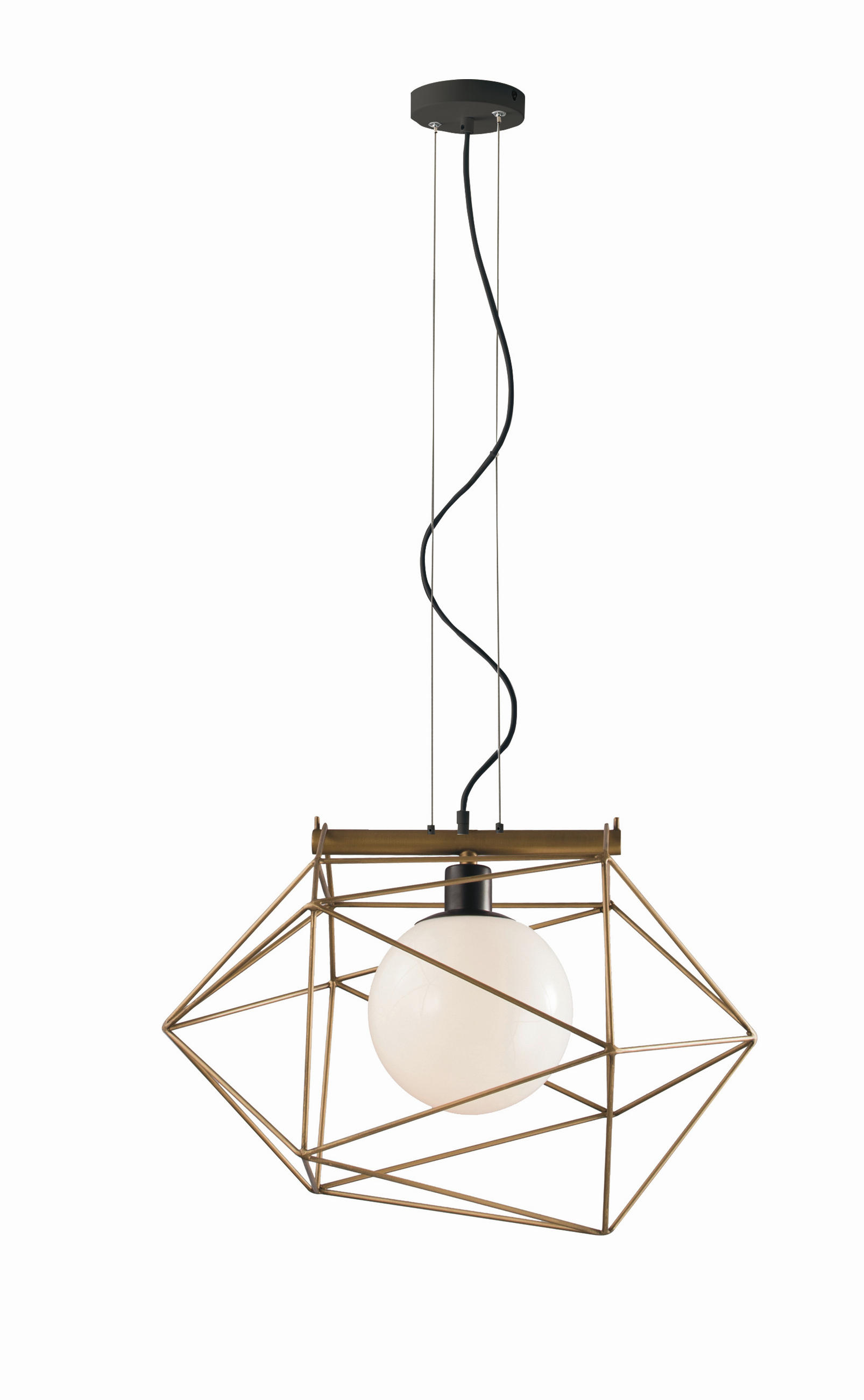 HÄNGELEUCHTE 40,5/29,5/150 cm  - Goldfarben/Schwarz, Design, Metall (40,5/29,5/150cm)