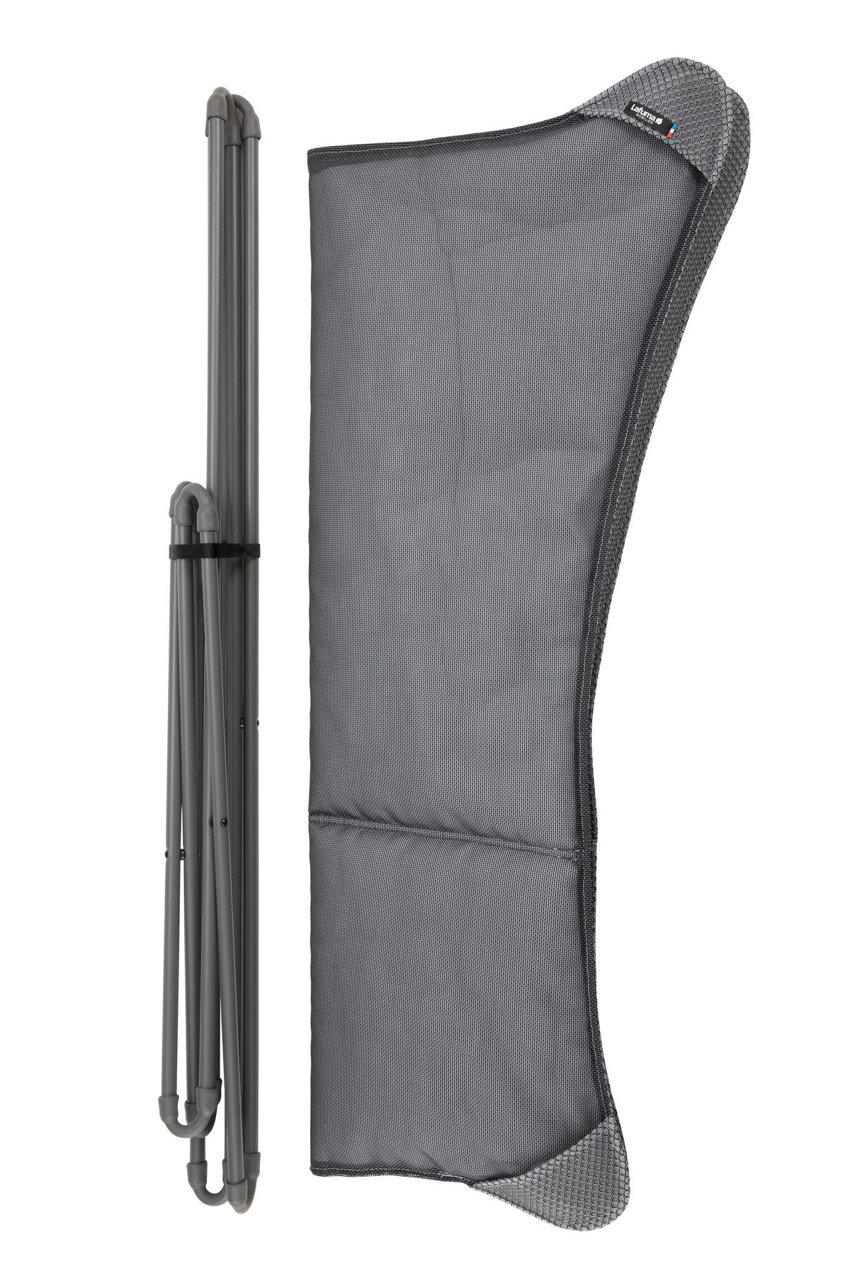 GARTEN-RELAXSESSEL Stahl  - Titanfarben/Hellgrau, Basics, Kunststoff/Metall (91/87/83cm) - Lafuma Mobilier