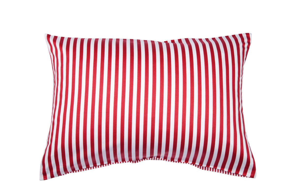 KISSENBEZUG Giorgio 40/60 cm  - Weiß/Dunkelrot, KONVENTIONELL, Textil (40/60cm) - Janine