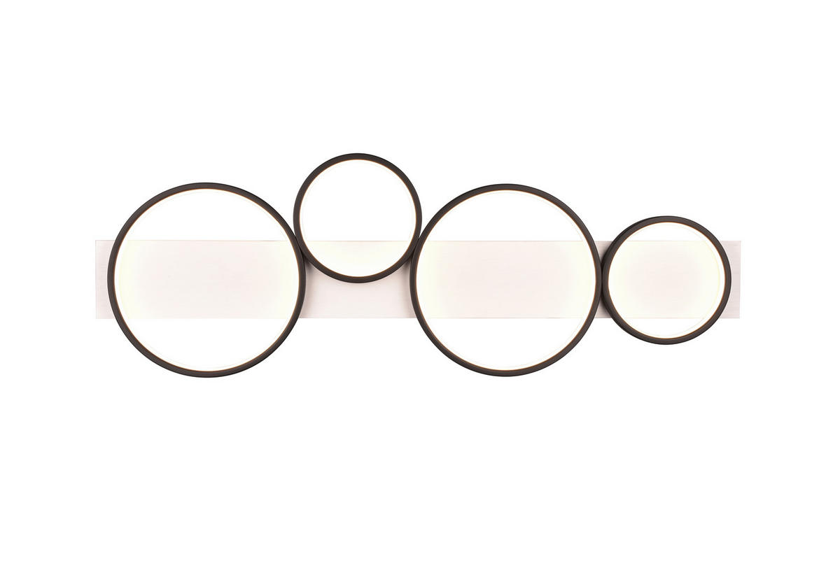 LED-DECKENLEUCHTE Medera 100/34,5/8 cm   - Schwarz/Weiß, Design, Holz/Metall (100/34,5/8cm) - Trio Leuchten