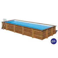 POOL-SET 1010/418/146 cm  - Anthrazit, KONVENTIONELL, Metall (1010/418/146cm) - Gre