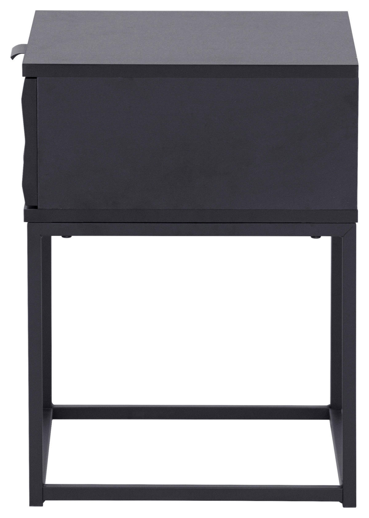 NACHTSCHRANK 42,5/52/38,5 cm  - Schwarz, KONVENTIONELL, Holzwerkstoff/Metall (42,5/52/38,5cm) - Boxxx