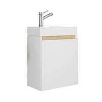 GÄSTEBAD 41 cm  - Honigeiche/Weiß, Trend, Keramik/Holzwerkstoff (41cm) - MID.YOU