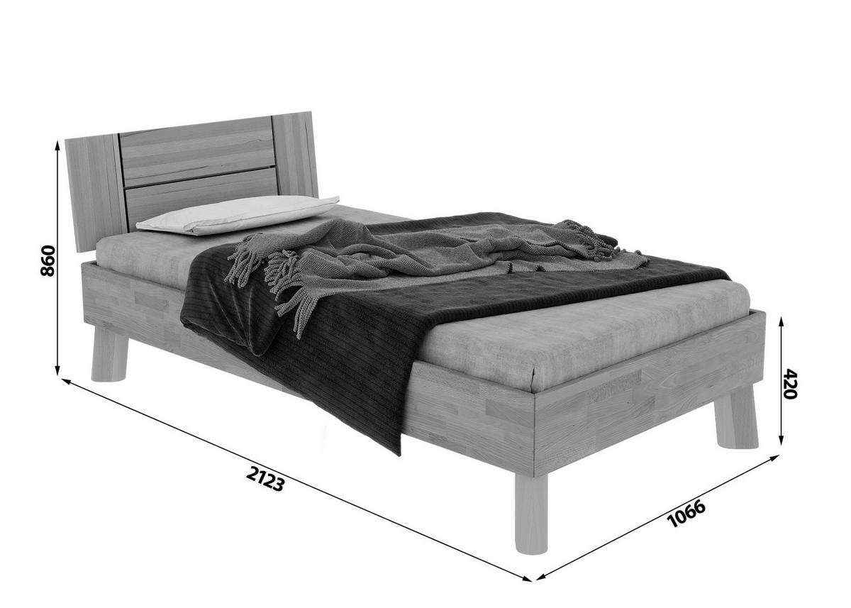 BETT - Wildeiche/Naturfarben, MODERN, Holz (100/200cm) - MID.YOU