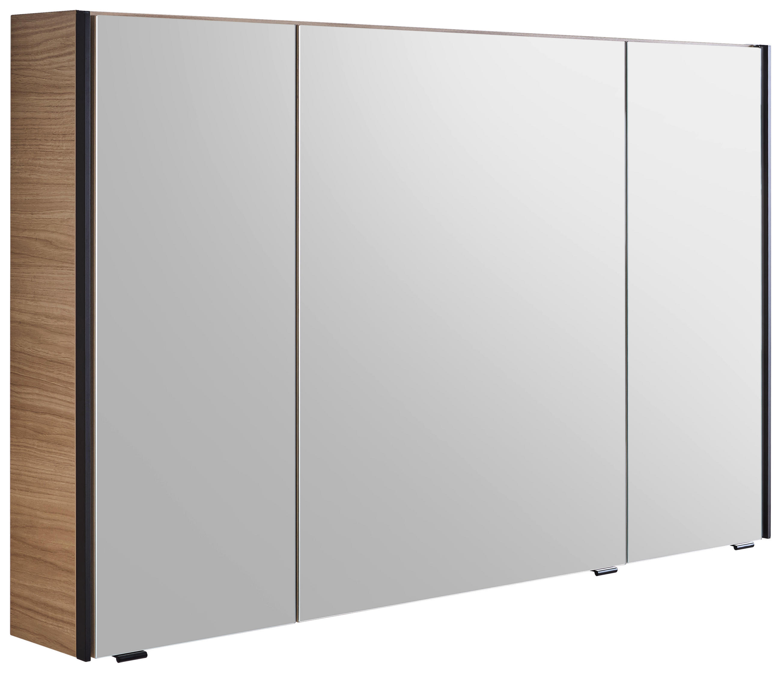 SPIEGELSCHRANK 123,2/70,3/17 cm  - Eichefarben/Lavagrau, Design, Glas/Holzwerkstoff (123,2/70,3/17cm) - Sadena