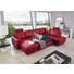 WOHNLANDSCHAFT Echtleder - Rot/Alufarben, KONVENTIONELL, Leder/Metall (163/306/203cm) - Beldomo Premium