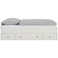 KREVET   90/200 cm   bijela  - bijela/crna, Konvencionalno, drvni materijal/plastika (90/200cm) - Best Price