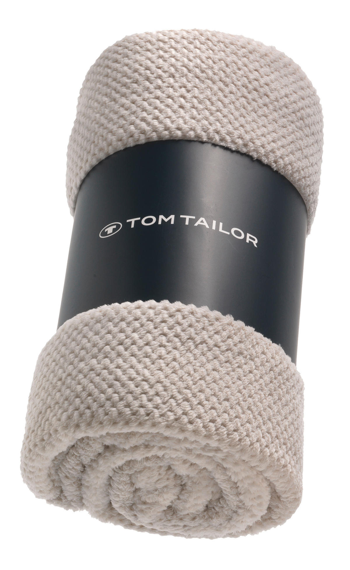 DECKE T-Structure  - Silberfarben/Hellgrau, Basics, Textil (140/190cm) - Tom Tailor