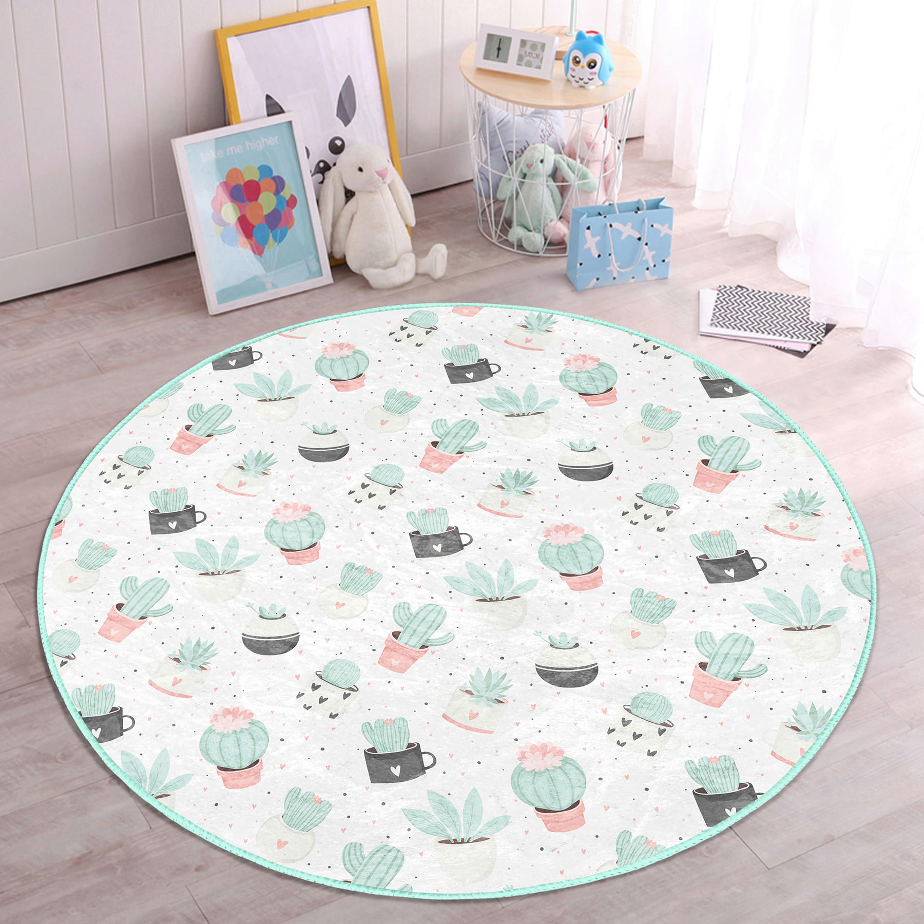 XXXLutz Kinderteppich Mehrfarbig, Beige 120x120 cm