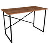 SCHREIBTISCH  in Honigeiche  - Honigeiche/Schwarz, Design, Holzwerkstoff/Metall (90/75/50cm) - MID.YOU