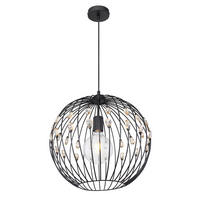 HÄNGLAMPA 40/120 cm  - svart, Basics, metall/glas (40/120cm) - Globo