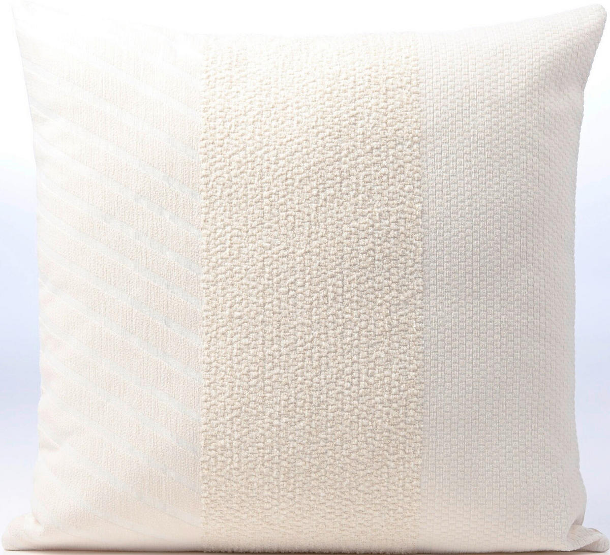 DEKORAČNÍ POLŠTÁŘ 50/50 cm - šedobílá, Design, textil (50/50cm) - Novel