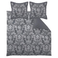 POSTELJNINA LOUIS XIV. 200/200 cm damast siva, črna, bela  - siva/črna, Basics, tekstil (200/200cm) - Curt Bauer