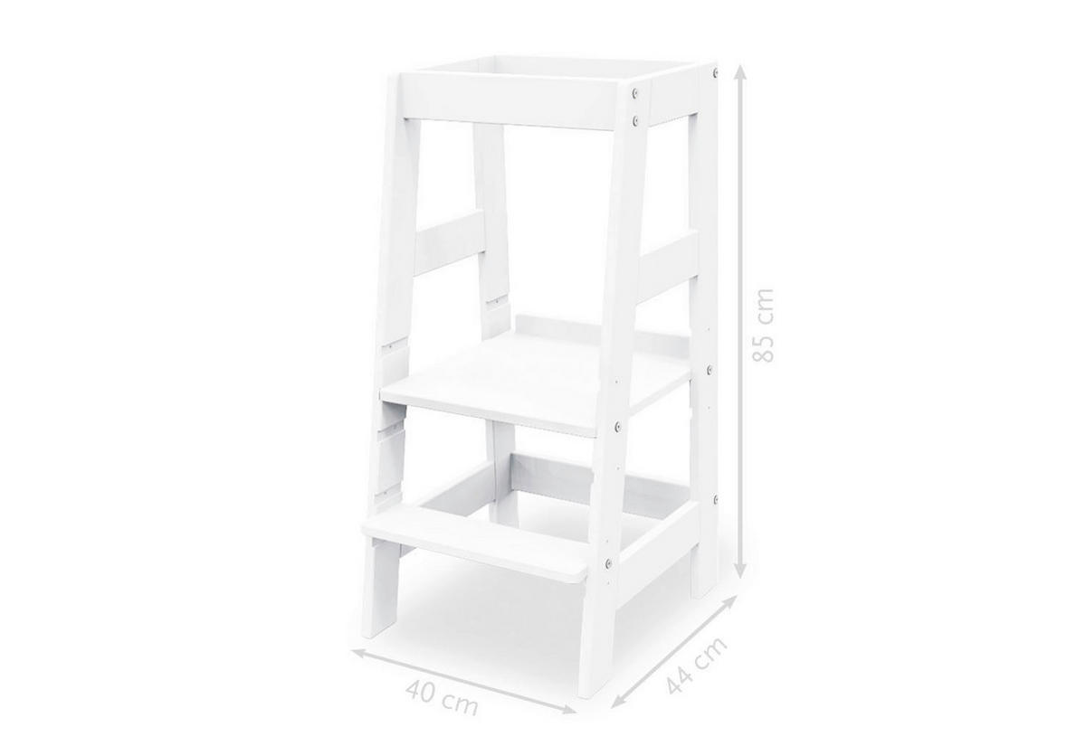 LERNTURM Pinolino Fino  - Weiß, Basics, Holz (40/85/47cm) - Pinolino