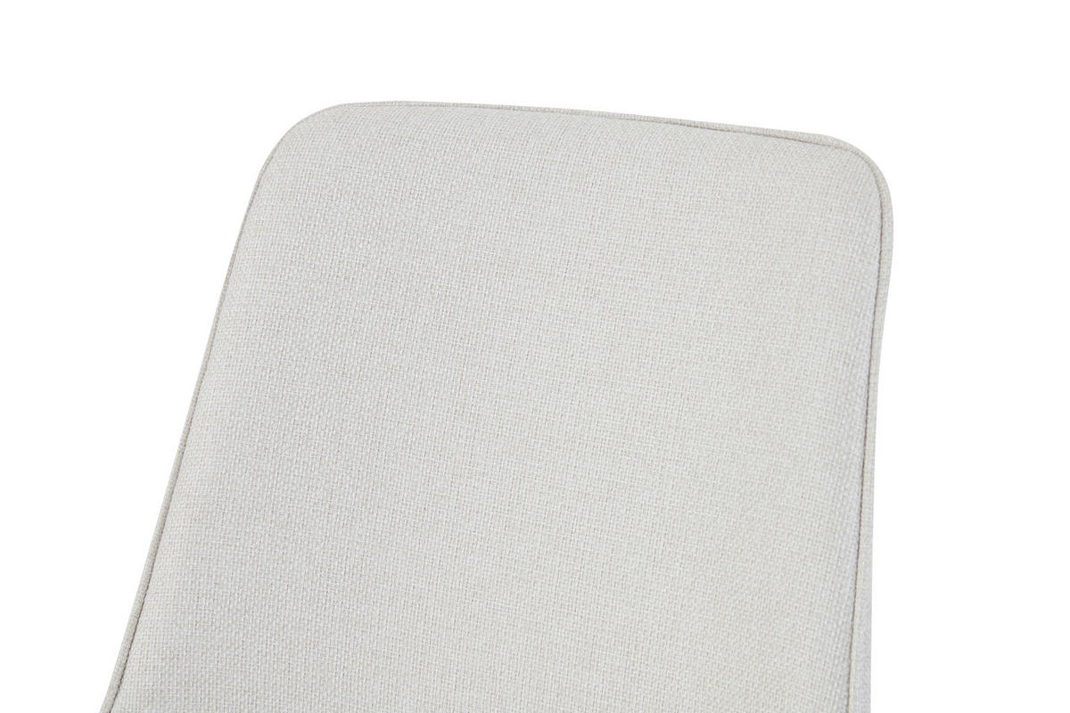 STUHL-SET 2 Stück  in Webstoff  - Creme/Schwarz, MODERN, Textil/Metall (52/85/61cm) - MID.YOU