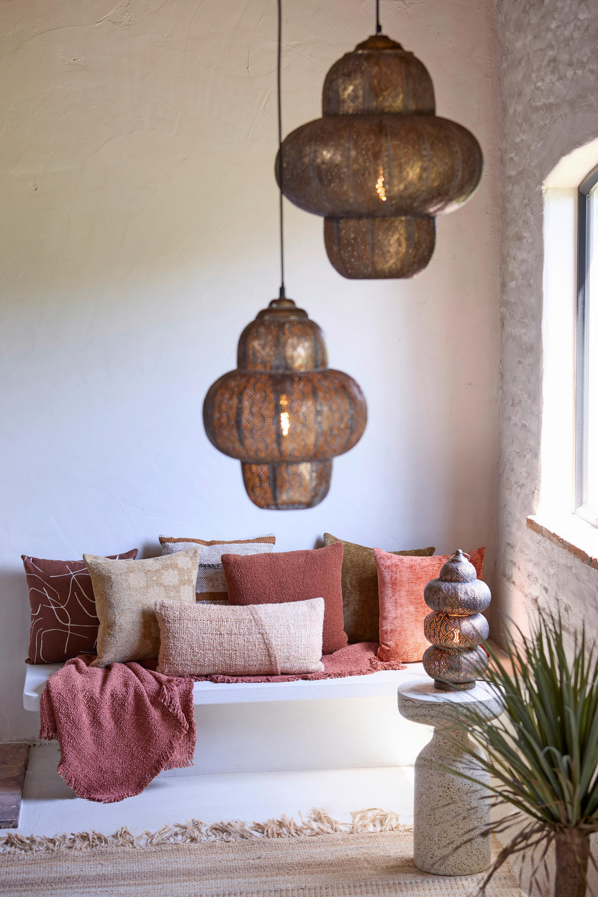 ZIERKISSEN  45/45 cm   - Orange, LIFESTYLE, Textil (45/45cm) - Light & Living