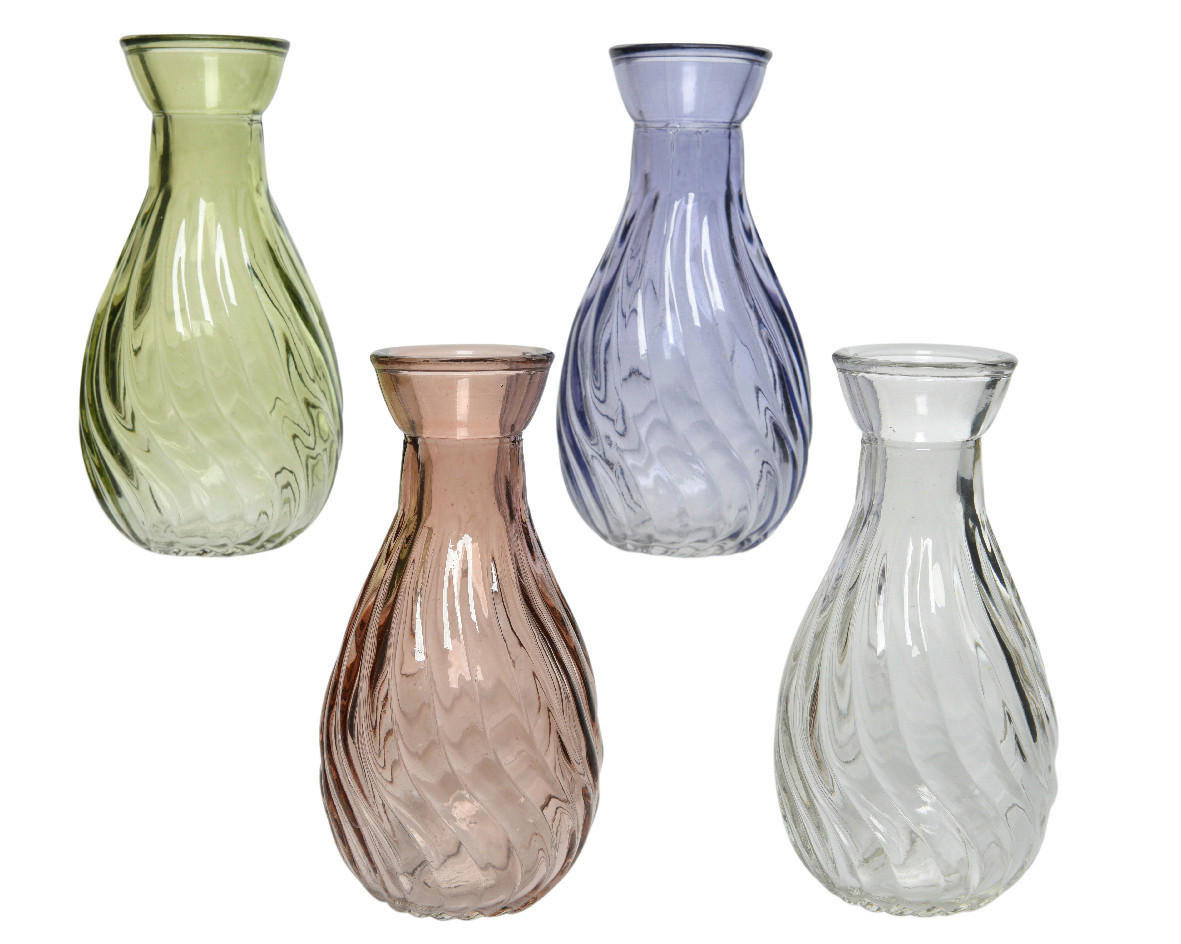 VASE  - Klar/Violett, Basics, Glas (5,50/5,50/10,00cm)