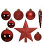 CHRISTBAUMKUGEL-SET 33-teilig  - Rot, LIFESTYLE, Kunststoff (8,00/8,00/8,00cm)