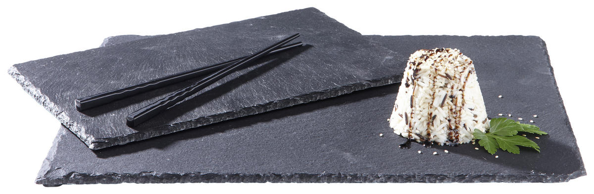 SERVIERPLATTE - Schwarz, Basics, Stein (20/30cm) - Homeware Profession.