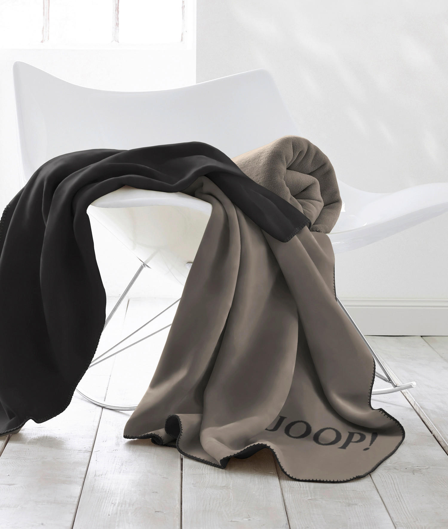 WOHNDECKE JOOP! HW 2025/26 150/200 cm  - Graubraun, Design, Textil (150/200cm) - Joop!