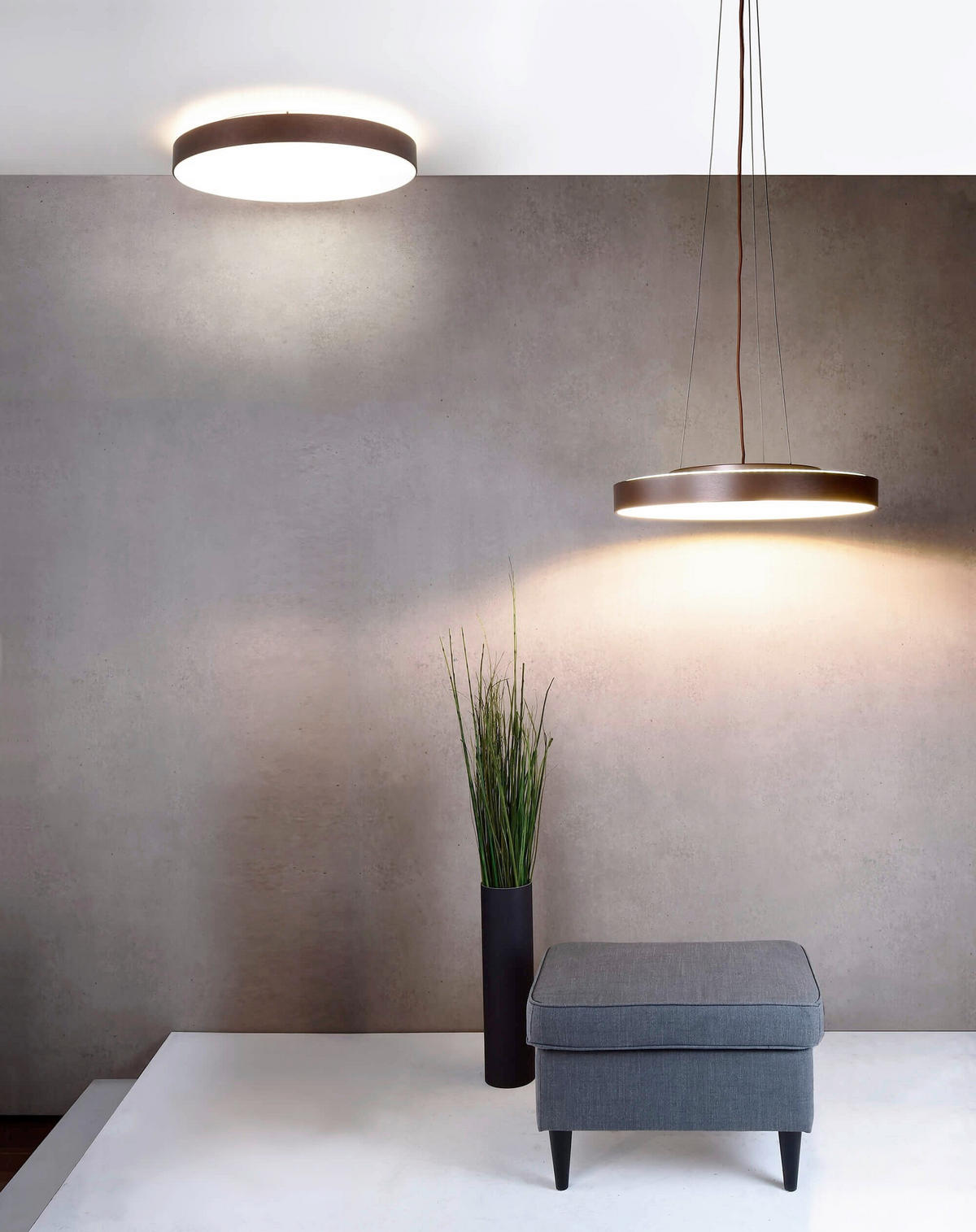 LED-HÄNGELEUCHTE Menkar 60/60/220 cm   - Kupferfarben, Design, Metall (60/60/220cm)
