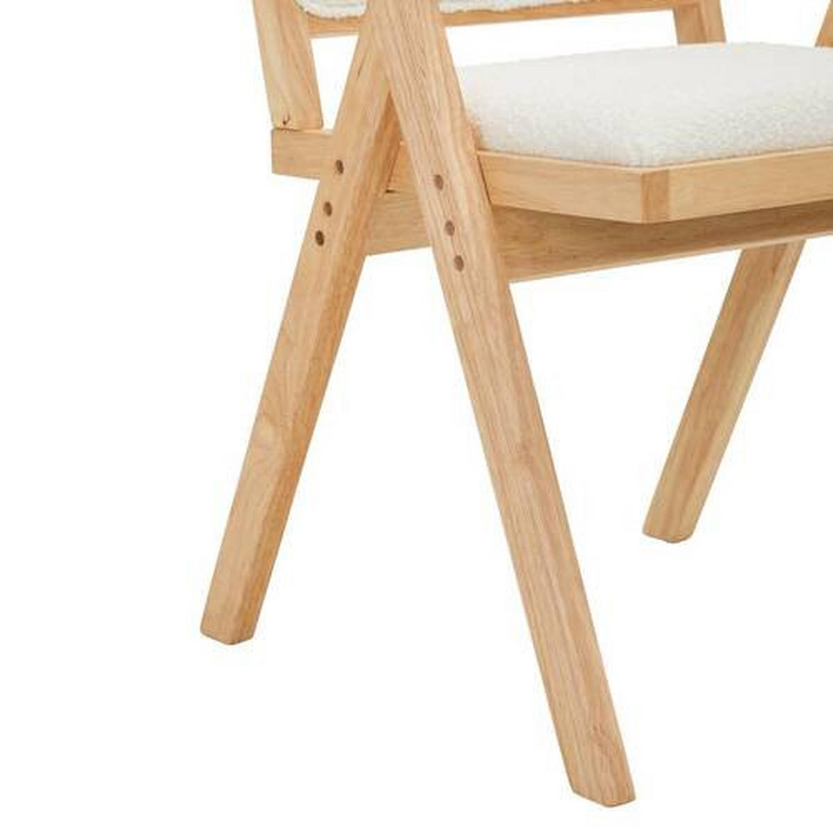 SCAUN CU BRAȚE in culoare natur, alb  - alb/culoare natur, Modern, lemn/textil (51/79/54cm) - Livetastic