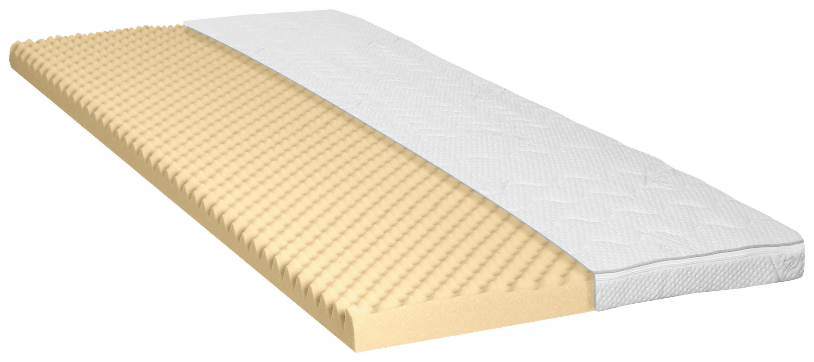 TOPPER 180/200 cm Höhe ca. 9 cm  - Weiß, Basics, Textil (180/200cm) - Carryhome