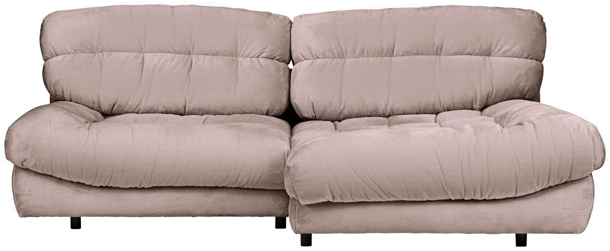 HÖRNSOFFA i plysch beige  - beige/svart, Klassisk, textil/plast (265/170cm) - MID.YOU