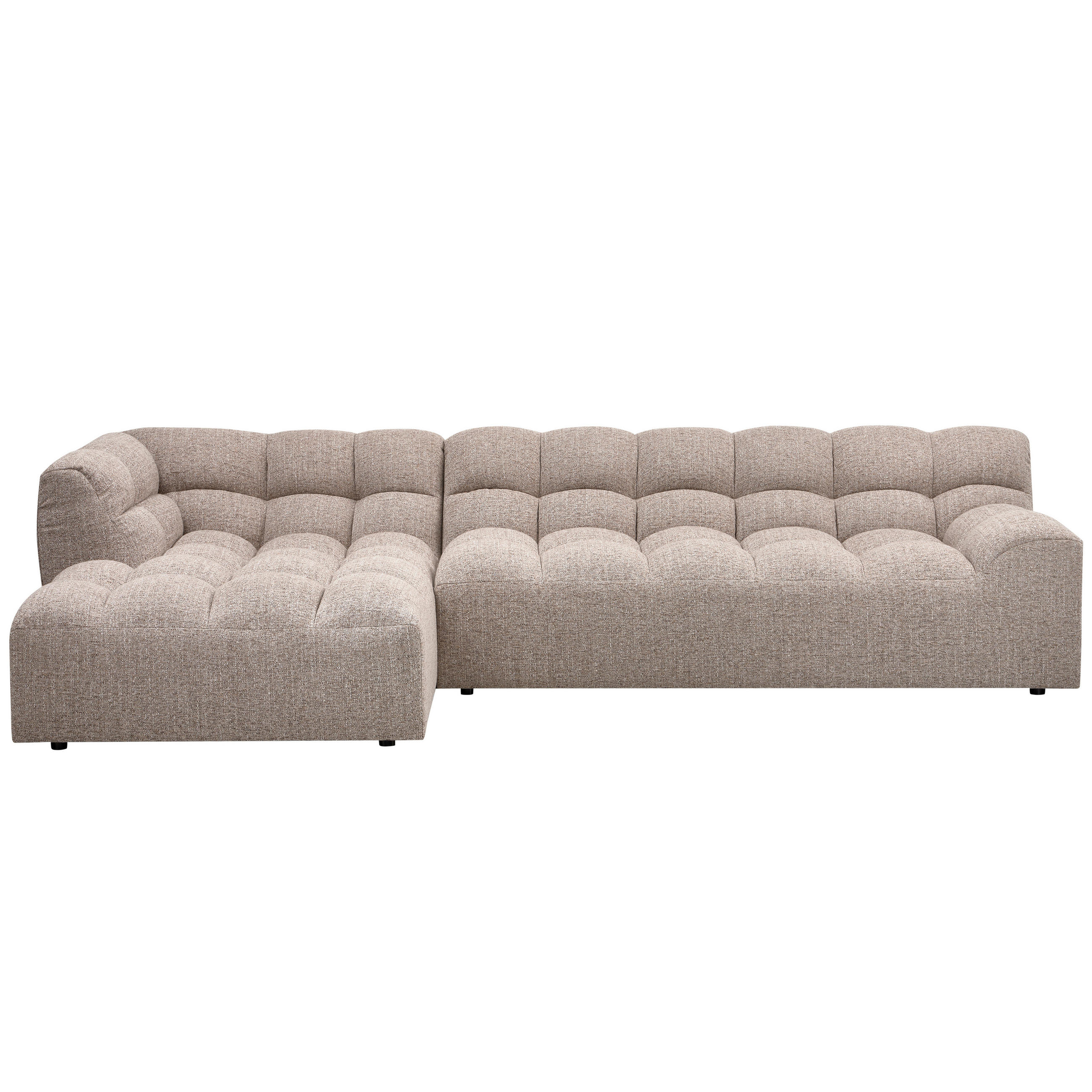 ECKSOFA Allure Braun gesteppt  - Schwarz/Braun, Design, Kunststoff/Textil (165/324cm) - Livetastic